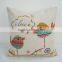 Two cartoon birds printed throw cushion case decorative pillow covers