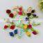 Beautiful Mini Artificial Handmade Fake Ribbon Rose Flower for Crafts