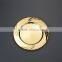 9"Plastic Round Disposable Gold Dinner Plate