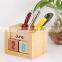 2016 new wooden custom handmade pen holder with calendar