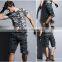 mens dungarees causal cargo dark gray army camo shorts camouflage