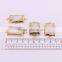 Rectangle Electroplated Quartz Druzy Connector Gold Gemstone Jewelry