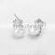 2016 New Natural Cultured Freshwater Pearl Earring 8.5-9mm 925 Silver Pearl Earrings