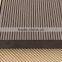 Wood plastic composite outdoor decking flooring with weather resistance features