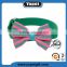 Best Selling Fashion Elastic Polyester Pet Products Accessories Custom Logo Puppy Dog Cat Collar And Leash With Bowtie Bell