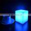 2015 hot sales LED cube stool / LED Cube chair / LED indoor plastic furniture for bar nightclub decoration