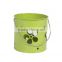 Hanging new green bucket Candle Holder lantern with flowers