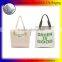 Wholesale fashion white logo custom shopping canvas bag