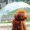 2017 high quality promotional transparent pet dog umbrella