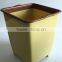 Square striped plastic waste bin