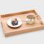 Home Deco Unfinished Beech Wood Serving Tray for Food