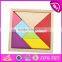 2017 Best design classic brain teaser wooden tangram games for kids education W11D005