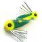 Berrylion tools ball end 8pcs foldable allen key set with reasonable price