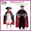 Halloween Black Death large party long black and red cloak hooded long black devil cloak