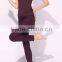 women sexy yoga pant with outer skirt, hollow out top design and jogger pants