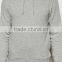 Custom Long Sleeve With Drawstring Hood Grey Men's 87% Cotton 13% Viscose Casual Comfort Fit Breathable Pullover Hoodies
