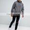 High Quality Custom Embroidery Logo Long Sleeve With Hood Navy Men's 80% Cotton 20% Polyester Casual Pullover Hoodies