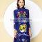Factory direct women colorful printing polyester fabric dresses