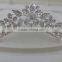 Hot sale alloy tiara top rhinestone crown hair jewelry for girl wedding jewelry