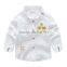 S33466W Full Sleeve Casual 3-8 Years Old Turn-down Collar White Blue Boys Blouses