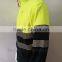Men's top two-color high visibility polar jacket safety sweatshirt with reflective tapes