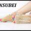 Ladies colorful five toe non slip dots yoga socks wholesale