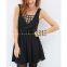 2015 New Design Hot in Summer Fully Lined Elasticized Waist Beaded Dress