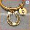 Golden retriever charm dog 2017 Hot New fashion personalized custom initial keychain