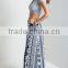 Gulch Side Slit Wrap Maxi Skirt In Navy