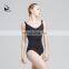 117141016 Contrast Color Joint Belt Elegant Leotard