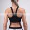 Comfortable yoga wear wholesale dry fit sports bra women fitness seamless performance gym bra black