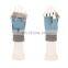 Women half finger gloves with rabbit fur winter lady wool fingerless gloves