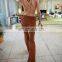 Wholesale Bell Bottom Spandex Slim Office Curdroy Pants for Women Coffee NT6728