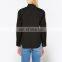 Latest arrival Casual Cotton Blouse Black Women shirts With Long Sleeves