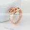 Engagement Women Rings Jewelry Gold Color Fashion White AAA CZ Cubic Zirconia Leaves Ring For Female Wedding Gift