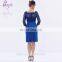 2017 New Arrival Design Three-quarter Length Sleeve Short Beaded Mother Of The Bride Dress