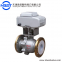 motorized stainless steel  lining ptfe flange ball valve for anti-corrosive