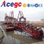 Bucket ladder gold mining dredger with automatic discharge concentrator for sale