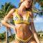 2019 HOT sale Sexy Bestselling Bikini Sexy color matching bikini high waist ladies swimsuit  Sexy Split Swimsuit Sexy charm