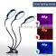 LED Grow Light for Indoor Plant 360 Gooseneck Dual Head Clip-on Plant Lights with Timer Function