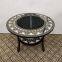 Upgraded] FEMOR Large 3 in 1 Fire Pit with BBQ Grill Shelf,Outdoor Metal Brazier Square Table Firepit Garden Patio Heater/BBQ/Ice Pit with Waterproof Cover (Fire Pit & Grill)