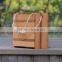 Custom handmade solid wooden growler bottle crates with rope handle