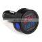 Car Auto 12V Dual Display LED Digital Thermometer Voltmeter 3 Colors Voltage Meters Temperature Meter