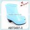 SALE 100% PVC woman high heel half rain boots
