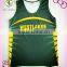 polyester mesh sublimation printing green basketball singlet