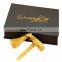 custom matte black rigid apparel boxes printing grey gold stamping scarf packaging box