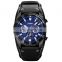 Top Brand Luxury Skmei 9249 Leather Wrist Watch Men Clock Fashion Chronograph Wristwatch