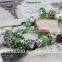 latest fashion green crystal bead bracelet jewelry european bulk wholesale charm bracelet