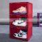 Stackable anti uv Box shoes plastic for men Sports side open magnet Clear acrylic box Shoe drop front box shoes Transparent