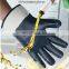 Heavy Duty Nitrile Fully Cotton Lined Blue Smooth Nitrile Coated Rough Finish Cuff Safety Gloves